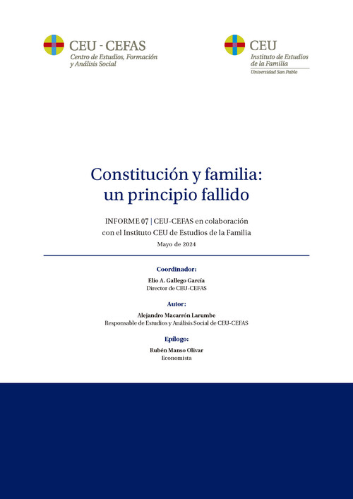 CONSTITUCION Y FAMILIA: UN PRINCIPIO FALLIDO
