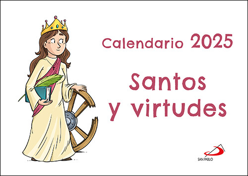 CALENDARIO PARED SANTOS Y VIRTUDES 2025